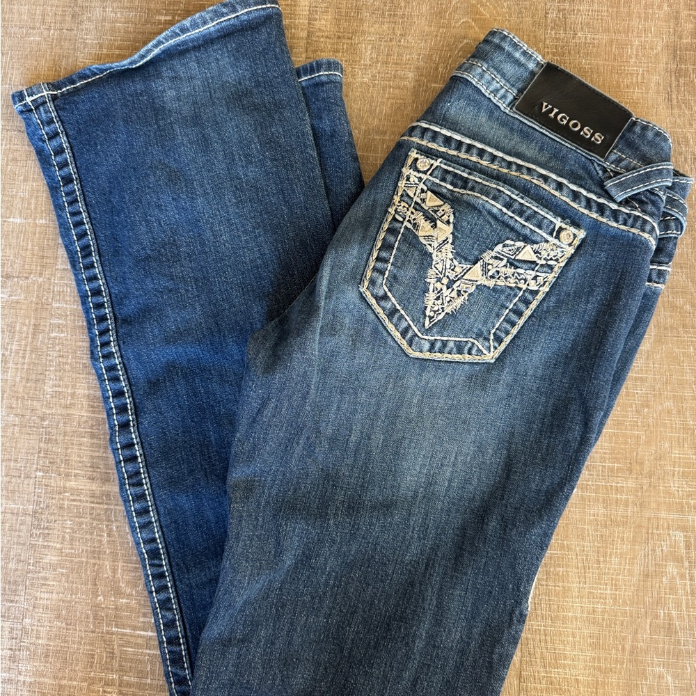Vigoss Women's Denim Straight Leg Jeans - Picture 2 of 6
